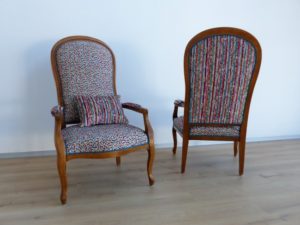 Voltaire Tissu Casal Janeiro Sao Paulo Multicolore Bois Miel Double corde Bleu Canard