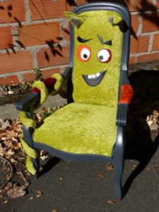 fauteuil enfant monstre vert