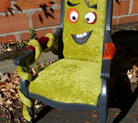 fauteuil enfant monstre vert
