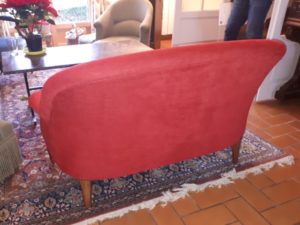 Banquette bosse crapaud rouge