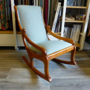 fauteuil a bascule enfant bleu