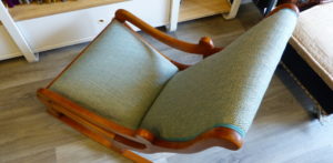 fauteuil à bascule enfant bleu