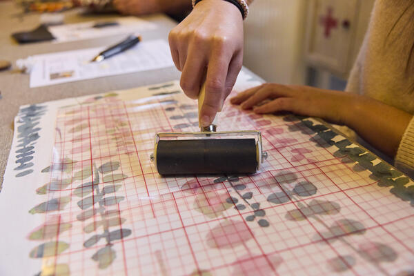 atelier découverte abat jour marouflage tissu